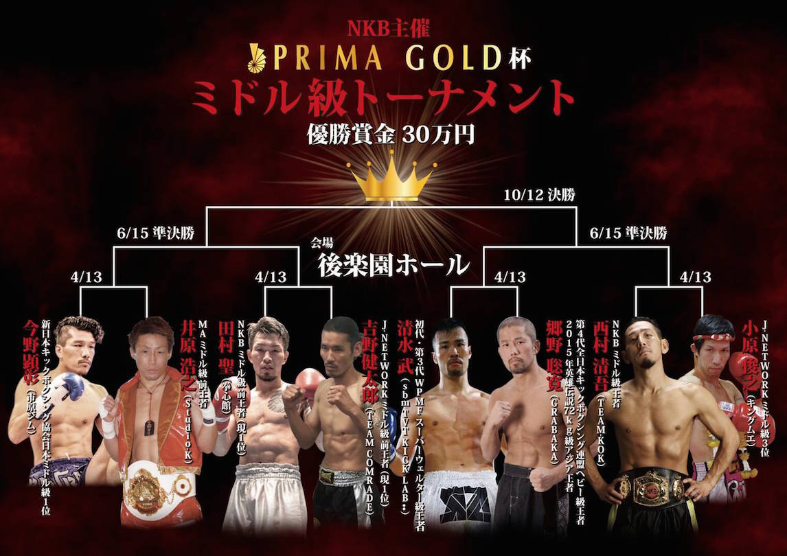 Nkb日本キックボクシング連盟 Prima Gold杯 Nkbミドル級トーナメント 開催決定 週刊ファイト